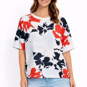 14th & Union Oversized Floral‎ Blouse Size Large